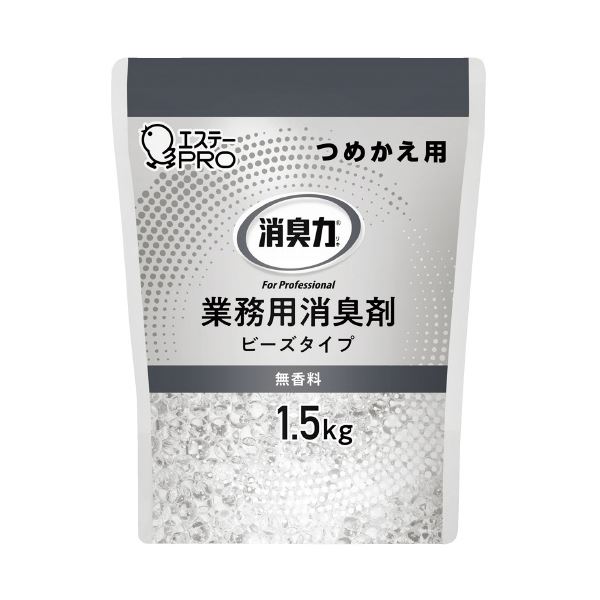 【商品名】 (まとめ) エステー 消臭力 業務用 ビーズ 詰め替え 1.5kg 無香料 【×5セット】