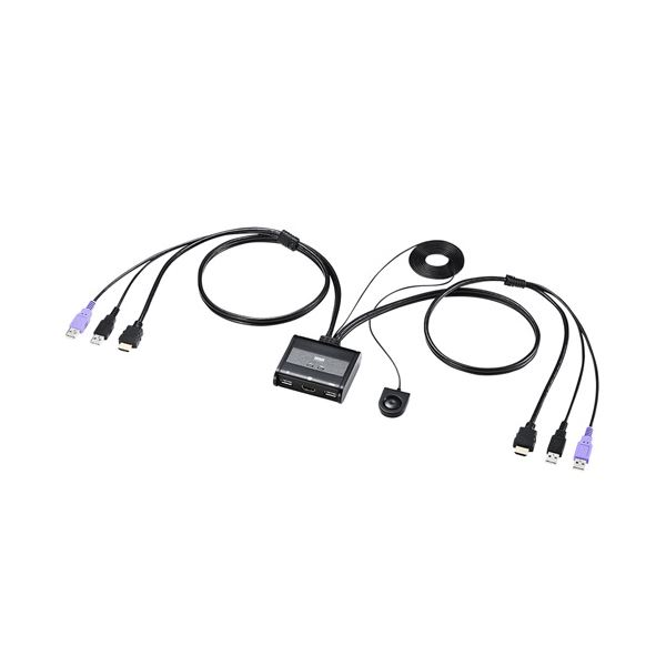 【商品名】 サンワサプライ HDMI対応手元スイッチ付きパソコン自動切替器(2:1) SW-KVM2WHU [ SW-KVM2WHU ]