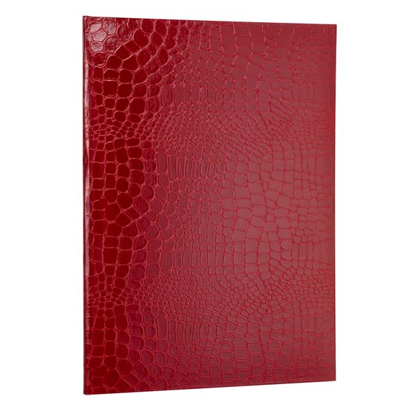 【商品名】 (まとめ) 証書・賞状ファイル A4判/二つ折り 紙製クロス クロコダイルツヤ レッド FSPT-A4C-R 【×3セット】 【ジャンル・特徴】 透明 コーナー貼付けタイプの証書・賞状ファ