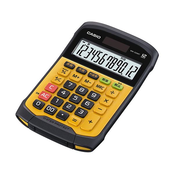 【商品名】 カシオ計算機 CASIO 防水・防塵電卓 ミニジャストタイプ12桁 WM-320MT-N 【ジャンル・特徴】 水回りでも、ほこりの多い場所でも安心。 [ WM-320MT-N ]