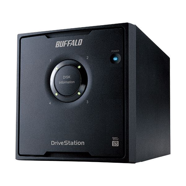 バッファロー ドライブステーションRAID5対応 外付けHDD USB3.0用 4ドライブ 12TB HD-QL12TU3/R5J 1台〔代引不可〕