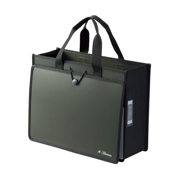 【商品名】 （まとめ）リヒトラブ ALTNAツールバッグ(P.P.) A4ヨコ オリーブ A-7773-22 1個【×5セット】 【ジャンル・特徴】 折りたたみ式のP.P.製ツールバッグ [ A-77