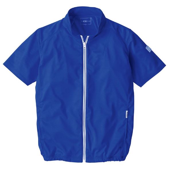 【商品名】 村上被服 HOOH 半袖ニットブルゾン V771 ロイヤルブルー サイズ：4L 服単品 〔バッテリー・ファン・ケーブル別売〕