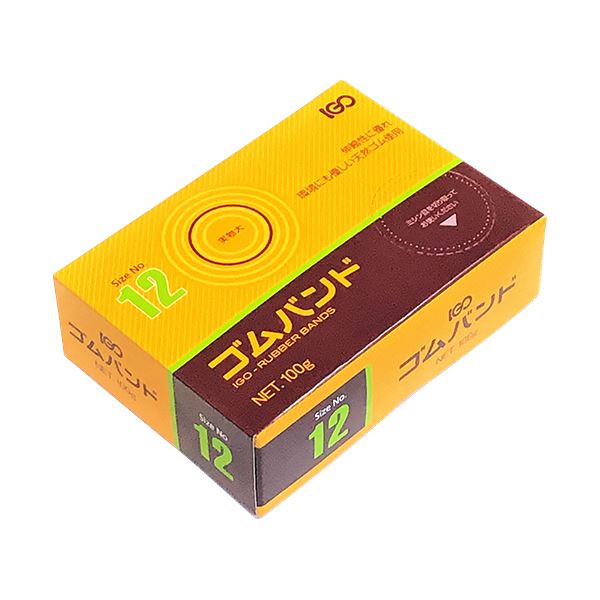 【商品名】 （まとめ）アイジーオー ゴムバンド #12 アメ色SM 100g #12SM-A-S 1箱【×10セット】 【ジャンル・特徴】 「SMALL」な箱で「SMART」に [ #12SM-A-S