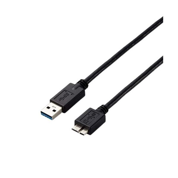 エレコム USB3.0A-microBケーブル 0.5m RoHS指令準拠（10物質） USB3-AMB05BK/ID 1本〔代引不可〕
