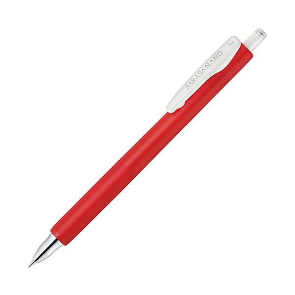 ゼブラ ゲルインクボールペン サラサナノ0.3mm 赤 JJH72-R 1セット（10本）〔代引不可〕