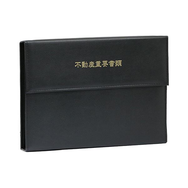 【商品名】 テージー不動産書類ホルダー エコタイプ A4 3折タイプ 厚型 6ポケット 黒 タイトル有り FHB-141T-011セット（5冊） [ FHB-141T-01 ]