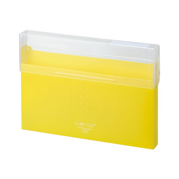【商品名】 （まとめ）リヒトラブ CUBE FIZZコングレスケース A4 イエロー A-6024-5 1個【×3セット】 【ジャンル・特徴】 大きく開いて取り出しやすいファイルケース [ A-602