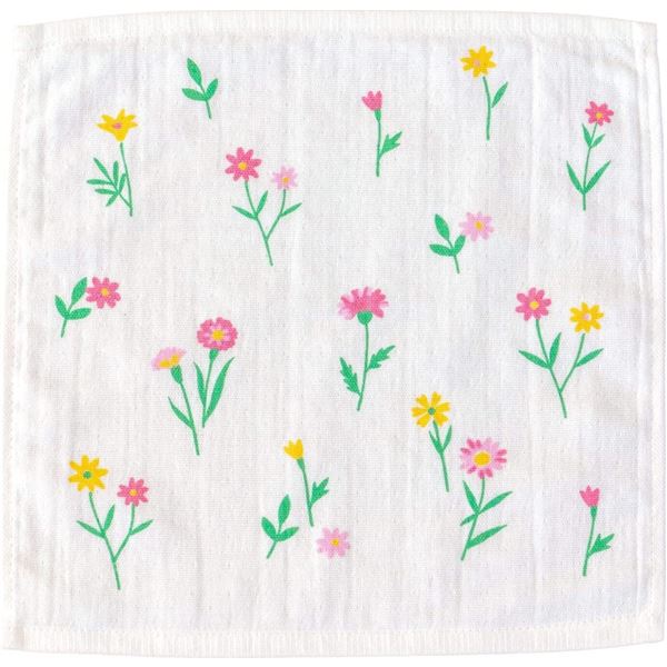 【商品名】 【5個セット】 オカ 抗菌 イヤなニオイのしない かわいいふきん 約30×30cm 野の花柄 1枚入 【ジャンル・特徴】 皿拭き 食器拭き