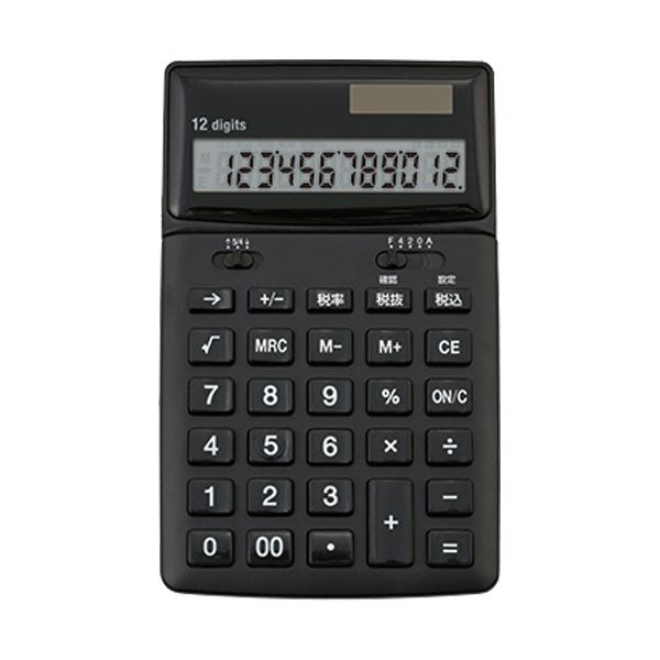 【商品名】 (まとめ）アスカ 抗菌電卓 ブラック C1249BK 1台【×10セット】 【ジャンル・特徴】 抗菌加工で機能も充実!シンプルで飽きのこないデザイン [ C1249BK ]