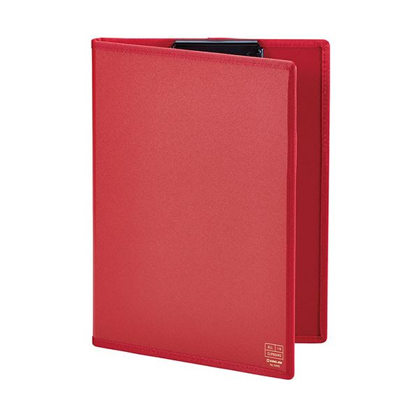 【商品名】 (まとめ）キングジム オールインクリップボード（カバー付き） A4タテ 赤 5995アカ 1セット（5枚）【×10セット】 [ 5995アカ ]