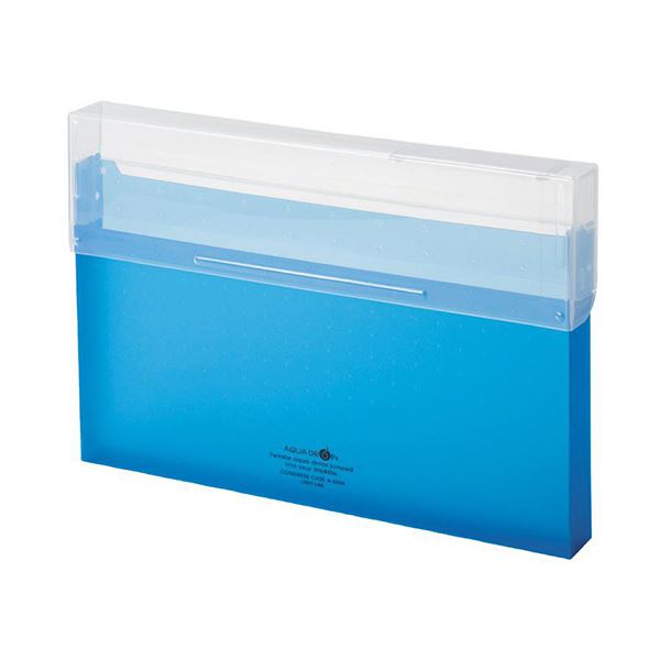【商品名】 (まとめ）リヒトラブ AQUA DROPsコングレスケース A4 300枚収容 青 A-5024-8 1個【×10セット】 【ジャンル・特徴】 大きく開いて取り出しやすいケース [ A-5