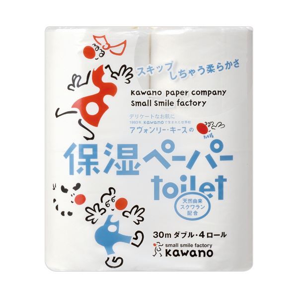【商品名】 (まとめ）河野製紙アヴォンリー・キース保湿ペーパー トイレット ダブル 芯あり 30m1セット（40ロール：4ロール×10パック）【×5セット】 [ 160991 ]