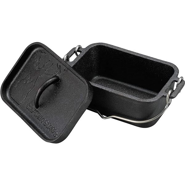 【商品名】 【2個セット】 CAPTAIN STAG 角型 ダッチオーブン mini UG-3062 【ジャンル・特徴】 ダッチ オーブン キャンプ料理 万能鍋 煮る 焼く 蒸す