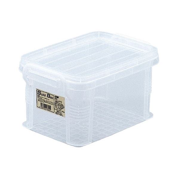 【商品名】 【2個セット】 ソリッドボックス クリア 50 容量約3.4L F2137 【ジャンル・特徴】 フタ付き収納ボックス