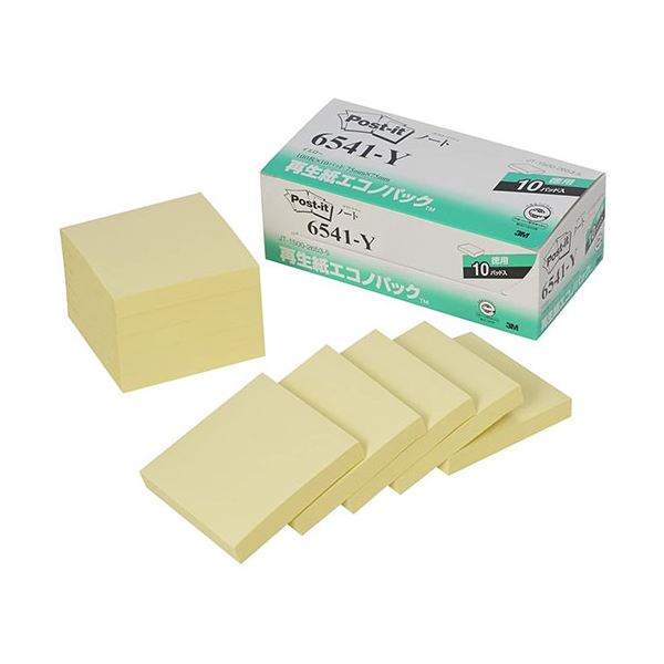 【商品名】 3M Post-it ポストイット 再生紙エコノパック ノート イエロー 3M-6541-Y 【ジャンル・特徴】 ポストイット 再生紙エコノパック ノート イエロー [ 3M-6541-Y