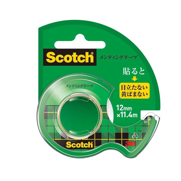 【商品名】 【30個セット】 3M Scotch スコッチ メンディングテープ小巻 12mmディスペンサ付 3M-CM-12X30 【ジャンル・特徴】 メンディングテープ小巻 12mmディスペンサ付 