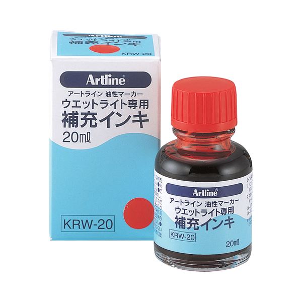【商品名】 シヤチハタ 油性マーカー アートラインウエットライト専用補充インキ 赤 KRW-20-R 1セット(10本) 【ジャンル・特徴】 ウェットライト専用補充インキ [ KRW-20-R ]