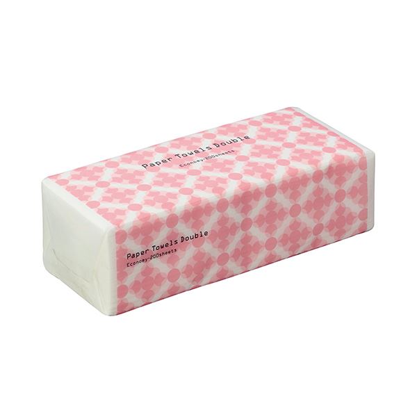 【商品名】 TANOSEE ペーパータオルダブルタイプ(エコノミー) 200組/パック 1セット(180パック:36パック×5ケース) 【ジャンル・特徴】 来客スペースにおすすめ2枚重ねのソフトタイプ