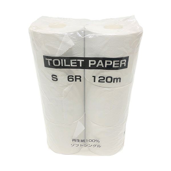 【商品名】 （まとめ） 太洋紙業 トイレットペーパー シングル芯あり 120m 1セット（48ロール：6ロール×8パック） 【×3セット】 【ジャンル・特徴】 交換回数が減らせる長巻きロール長〜く使え