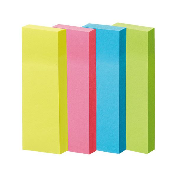 【商品名】 （まとめ） TANOSEE 強粘着ふせん75×25mm ビビッドカラー・4色 1セット（60冊：20冊×3パック） 【×3セット】 【ジャンル・特徴】 メモや伝言にぴったりの定番サイズ。 