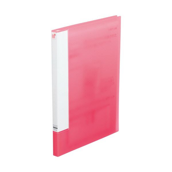 【商品名】 （まとめ） リヒトラブ CUBE FIZZクリヤーブック（サイドベンツ） A4タテ（見開きA3） 40ポケット（20シート） ピンク N-6004-121冊 【×10セット】 [ N-60