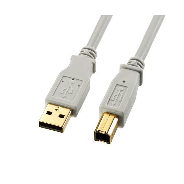 【商品名】 【5個セット】 サンワサプライ USB2.0ケーブル 0.6m ホワイト KU20-06HK2X5 【ジャンル・特徴】 USB2.0ケーブル 0.6m 金メッキコネクタ [ KU20-06