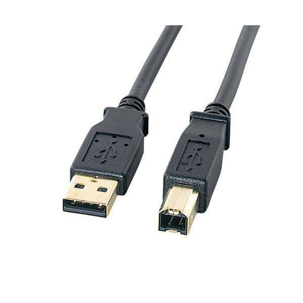 【商品名】 【5個セット】 サンワサプライ USB2.0ケーブル 1m 金コネクタ KU20-1BKHK2X5 【ジャンル・特徴】 USB2.0ケーブル(1m・ブラック) [ KU20-1BKHK2X