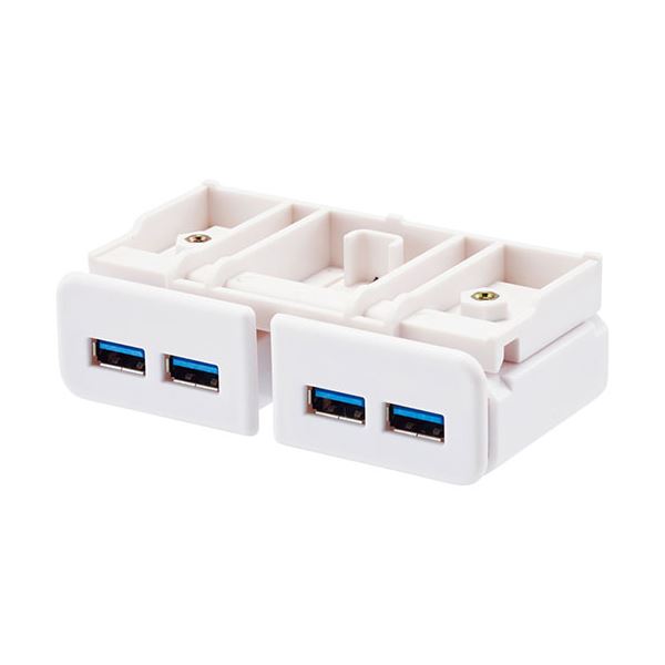 【商品名】 LIHIT LAB. USB3.0ハブ 机上台専用 A-7337-0-WH 【ジャンル・特徴】 USB3.0ハブ 机上台専用 [ A-7337-0-WH ]