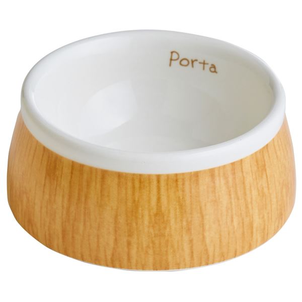 （まとめ）Porta 木目調 陶器食器 Sサイズ〔×3セット〕 (犬猫用品/食器)〔代引不可〕