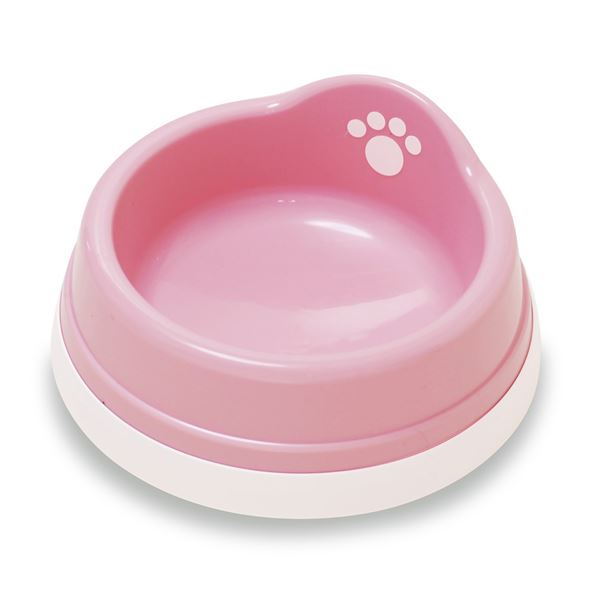 【商品名】 （まとめ）すべり止め付きペット皿 ミニ ライトピンク【×5セット】 (犬猫用品/食器) 【ジャンル・特徴】 シリコーンゴム製のすべり止め付き・ 持ちやすい取っ手