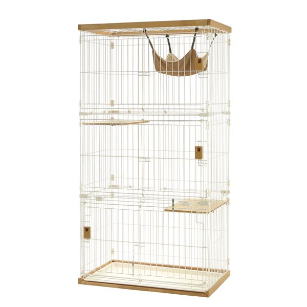 【商品名】 木製お掃除簡単キャットサークル M ライトブラウン (ペット住関連用品/ケイジ・サークル) 【ジャンル・特徴】 フルオープンでお掃除らくらく