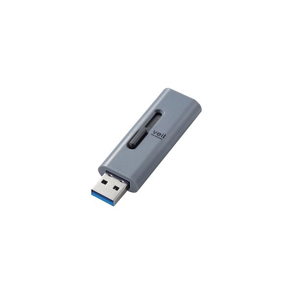 【商品名】 エレコム USBメモリー／USB3.2（Gen1）対応／スライド式／32GB／グレー MF-SLU3032GGY [ MF-SLU3032GGY ]