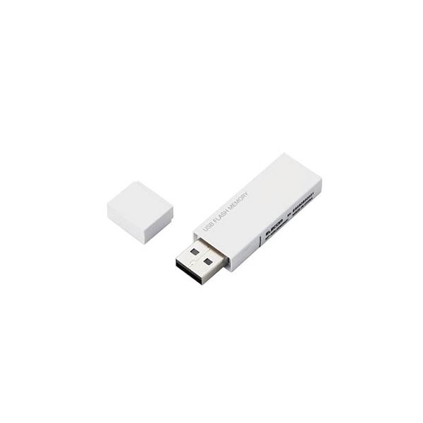 エレコム USBメモリー／USB2.0対応／セキュリティ機能対応／64GB／ホワイト MF-MSU2B64GWH〔代引不可〕
