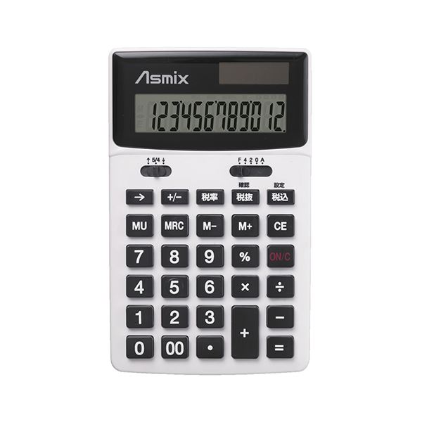 【商品名】 （まとめ） アスカ ビジネスカラー電卓 ホワイト 【×3セット】 [ C1251W ]