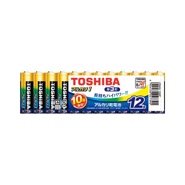 【商品名】 （まとめ） 東芝 アルカリ乾電池 アルカリ1 単3 12本まとめパック 【×3セット】 [ LR6AN 12MP ]