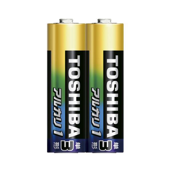 【商品名】 （まとめ） 東芝 アルカリ乾電池 アルカリ1 単3 2本シュリンクパック 【×10セット】 [ LR6AN 2KP ]