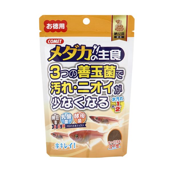 【商品名】 （まとめ）メダカの主食 納豆菌 お徳用 120g+30g 川魚用フード 【×5セット】 【ジャンル・特徴】 3つの善玉菌の力で臭い・汚れが少なくなる！