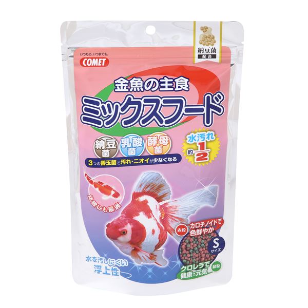 【商品名】 （まとめ）金魚の主食ミックスフード納豆菌 200g 金魚用フード 【×3セット】