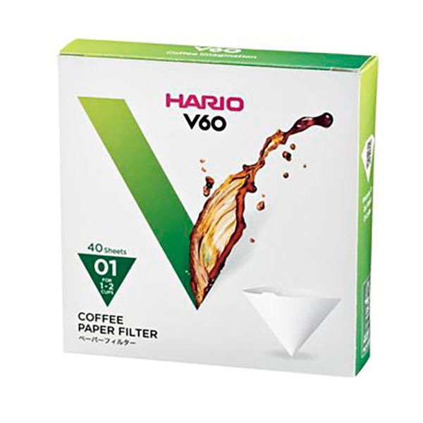 【商品名】 【10セット】 HARIO V60用ペーパーフィルター01W 1〜2杯用 40枚入 VCF-01-40WX10 【ジャンル・特徴】 V60用ペーパーフィルター01W 1〜2杯用 40枚入 