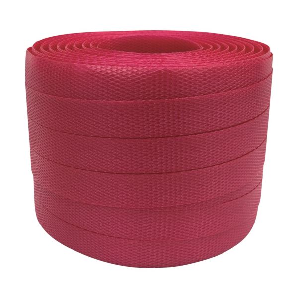 【商品名】 （まとめ） ユタカメイク梱包用品 PPバンド 15.5mm×100m レッド L-104 1個 【×2セット】