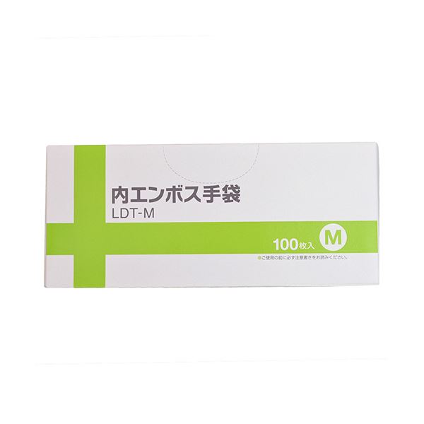 【商品名】 （まとめ） 伊藤忠リーテイルリンク 内エンボス手袋 クリア M LDT-M 1箱（100枚） 【×5セット】