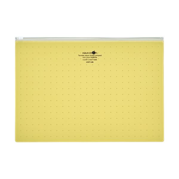 【商品名】 （まとめ） リヒトラブAQUA DROPs クリヤーケース A4ヨコ 黄 F-5303-5 1枚 【×5セット】