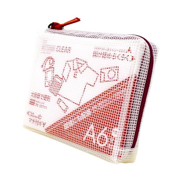 【商品名】 （まとめ） サクラクレパスノータム クリアー A6タイプ マチ付 レッド UNCM-A6#19 1個 【×3セット】