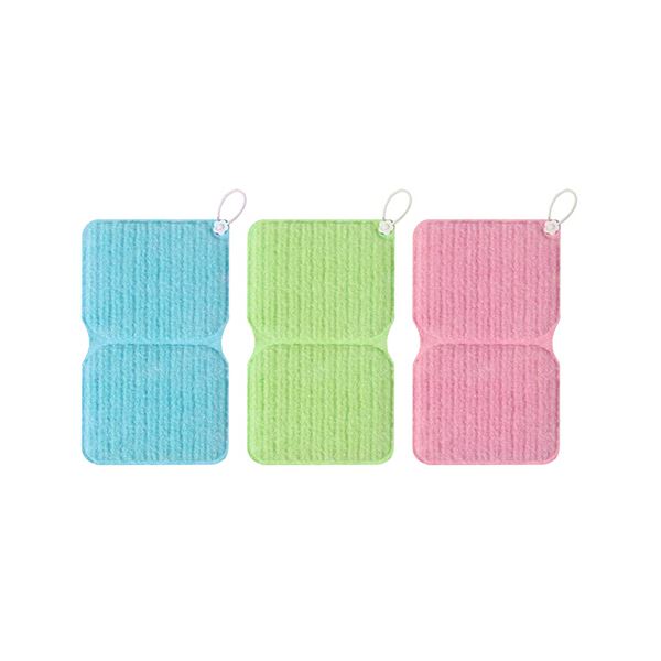 【商品名】 （まとめ） サンコーびっくりフレッシュ お得用バスピカピカ 3色（各色1枚入） BF-53 1パック 【×2セット】