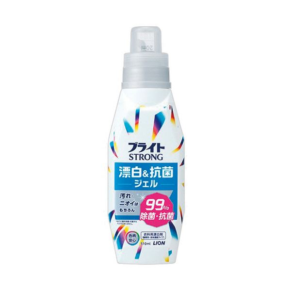 【商品名】 （まとめ） ライオン ブライトSTRONG 漂白＆抗菌ジェル 本体 510m L 1本 【×5セット】