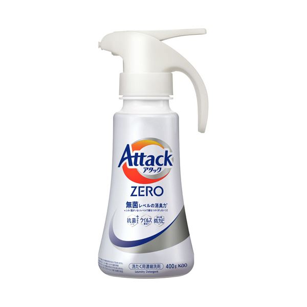 【商品名】 （まとめ） 花王アタックZERO 本体 ワンハンドタイプ 400g 1個 【×3セット】