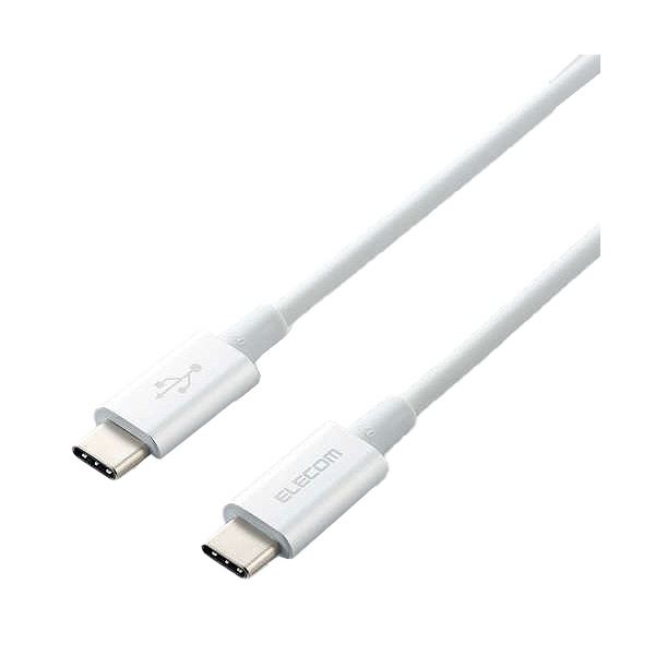 【商品名】 エレコムUSB2.0ケーブル（C-C、PD対応、耐久仕様） シルバー 1.0m Ro HS指令準拠（10物質） MPA-CCPS10PNSV1本