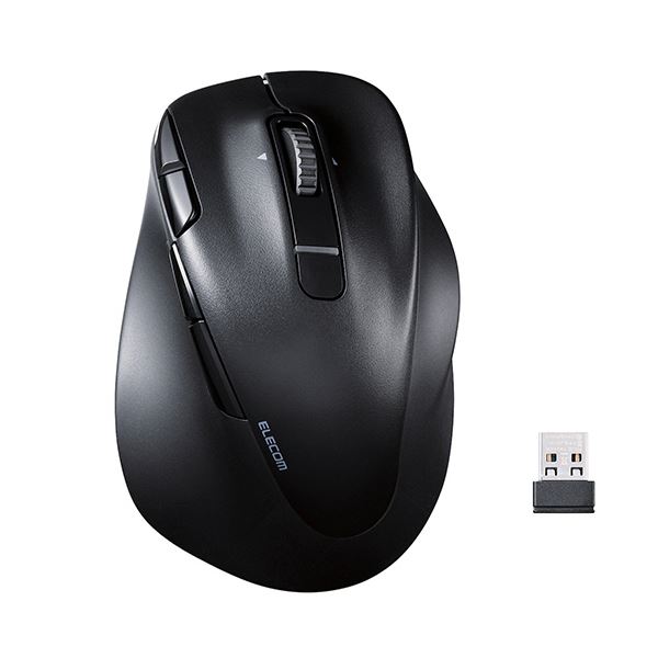 【商品名】 エレコム 静音充電式 Bluetooth5.0マウス EX-G 8ボタン XLサイズ ブラック M-XGXL50MBSKBK 1個