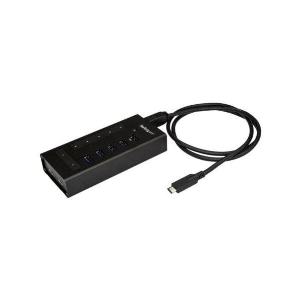 【商品名】 Star Tech.com USB Type-Cコネクタ搭載7ポートUSBハブ 金属ケース USB-A×5口／C×2口 産業用 ブラックHB30C5A2CST 1個